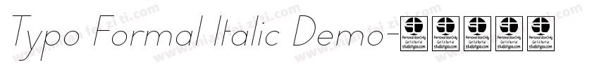 Typo Formal Italic Demo字体转换